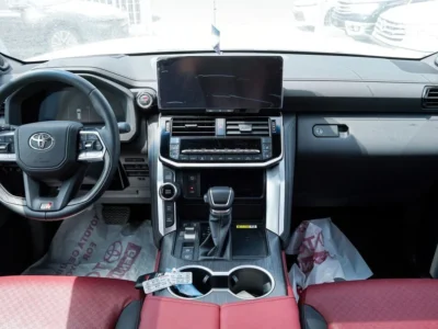 2025 Toyota Land Cruiser GR SPORT 3.5L 6 Cylinders Hybrid Engine White Burgundy SUV GCC