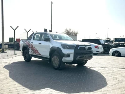 2025 Toyota Hilux Adventure 4.0 Litres V6 Petrol Engine White Black Pickup Truck GCC Specs