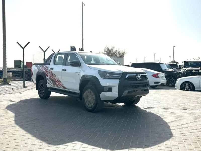 2025 Toyota Hilux Adventure 4.0 Litres V6 Petrol Engine White Black Pickup Truck GCC Specs