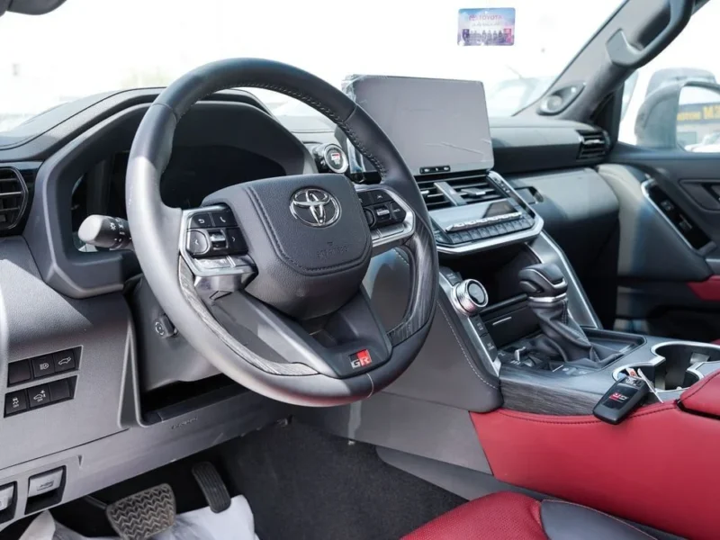 2025 Toyota Land Cruiser GR SPORT 3.5L 6 Cylinders Hybrid Engine White Burgundy SUV GCC
