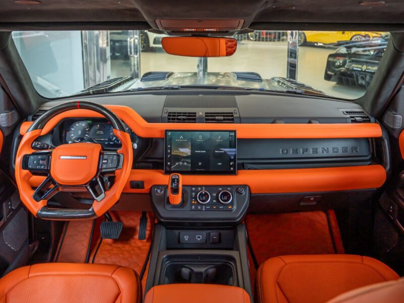 2023 Land Rover Defender 110 X P400 3.0L 6 Cylinders Petrol Engine Black Orange SUV GCC