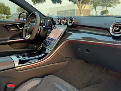 2023 Mercedes-Benz C43 AMG 4MATIC 2.0-liter Turbocharged 4-cylinder Engine Red Black Sedan
