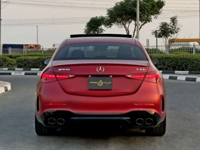 2023 Mercedes-Benz C43 AMG 4MATIC 2.0-liter Turbocharged 4-cylinder Engine Red Black Sedan