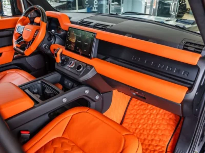 2023 Land Rover Defender 110 X P400 3.0L 6 Cylinders Petrol Engine Black Orange SUV GCC