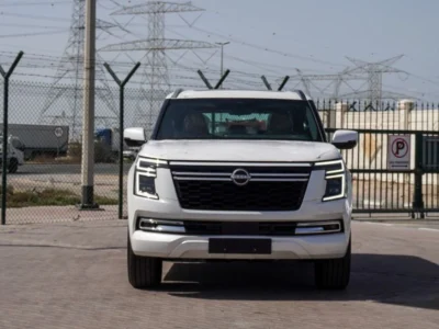 2025 Nissan Patrol LE TITANIUM + 3.5-liter Twin-Turbocharged V6 Engine White Tan SUV GCC
