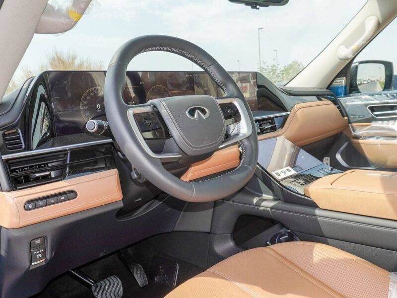 2025 Infiniti QX80 SENSORY BENCH CHAIRS 3.5-liter Twin-Turbocharged V6 Engine Black Tan SUV