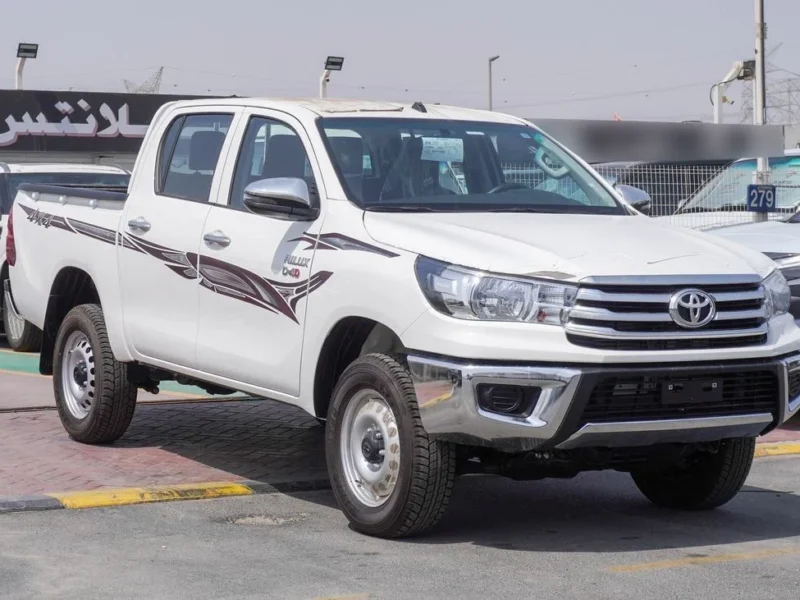 2025 Toyota Hilux GLX GL-2 D-4D 2.4L 4 Cylinders Diesel Engine White Burgundy Pickup Truck