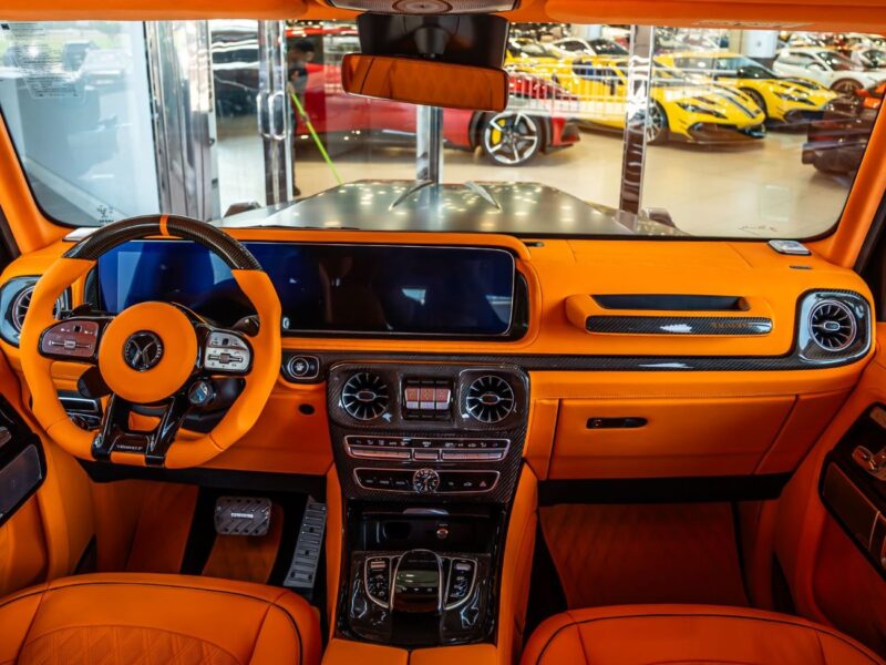 2021 Mercedes Benz G63 AMG G MANSORY P820 4.0L 8 Cylinders Engine Black Orange SUV