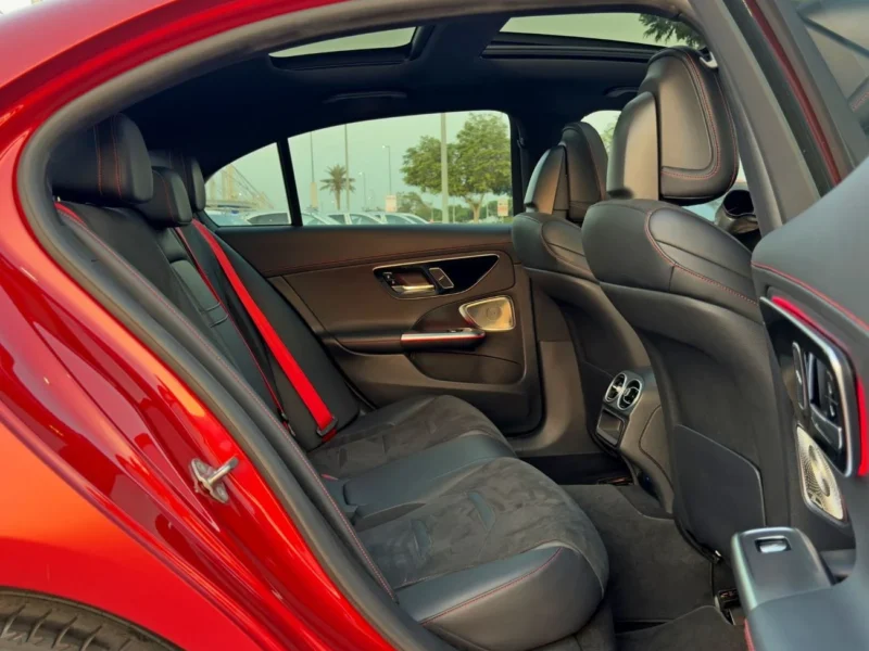 2023 Mercedes-Benz C43 AMG 4MATIC 2.0-liter Turbocharged 4-cylinder Engine Red Black Sedan