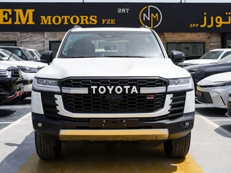 2025 Toyota Land Cruiser GR SPORT 3.5L 6 Cylinders Hybrid Engine White Burgundy SUV GCC