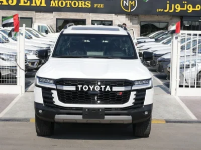 2025 Toyota Land Cruiser GR SPORT 3.5L 6 Cylinders Hybrid Engine White Red SUV GCC Specs