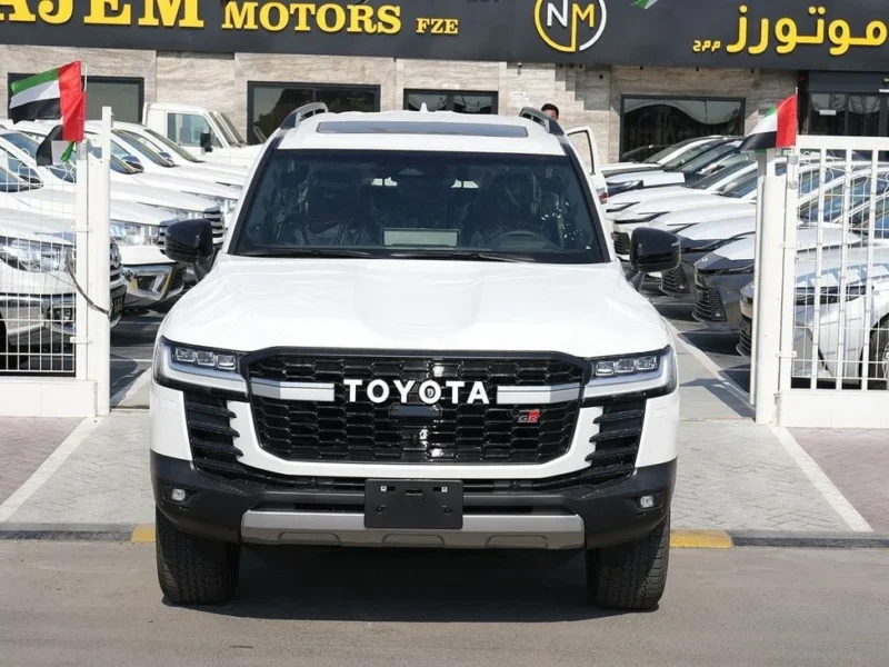 2025 Toyota Land Cruiser GR SPORT 3.5L 6 Cylinders Hybrid Engine White Red SUV GCC Specs