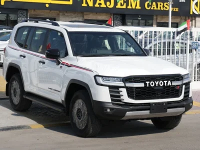 2025 Toyota Land Cruiser GR SPORT 3.5L 6 Cylinders Hybrid Engine White Red SUV GCC Specs