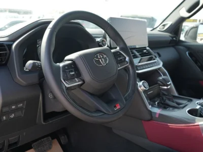 2025 Toyota Land Cruiser GR SPORT 3.5L 6 Cylinders Hybrid Engine White Red SUV GCC Specs
