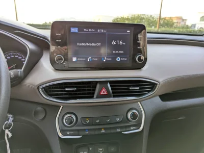 2023 Hyundai Santa Fe Comfort 4 Cylinders Petrol Engine White Grey SUV GCC Specs