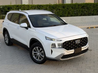 2023 Hyundai Santa Fe Comfort 4 Cylinders Petrol Engine White Grey SUV GCC Specs