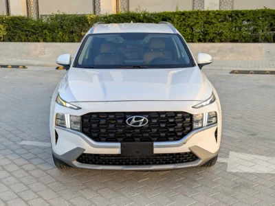 2023 Hyundai Santa Fe Comfort 4 Cylinders Petrol Engine White Grey SUV GCC Specs