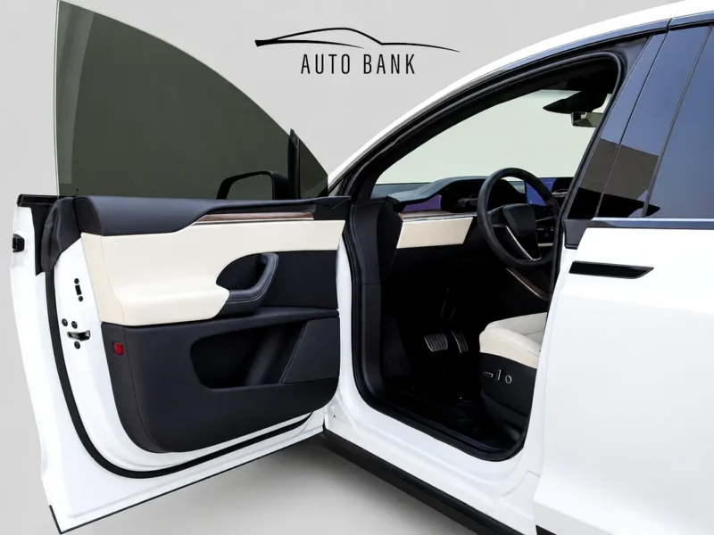 2023 Tesla Model X Long Range Electric Vehicle 550 - 650 KM Range White Beige SUV GCC Specs