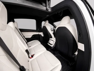 2023 Tesla Model X Long Range Electric Vehicle 550 - 650 KM Range White Beige SUV GCC Specs