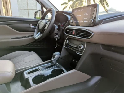 2023 Hyundai Santa Fe Comfort 4 Cylinders Petrol Engine White Grey SUV GCC Specs