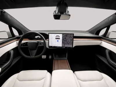 2023 Tesla Model X Long Range Electric Vehicle 550 - 650 KM Range White Beige SUV GCC Specs