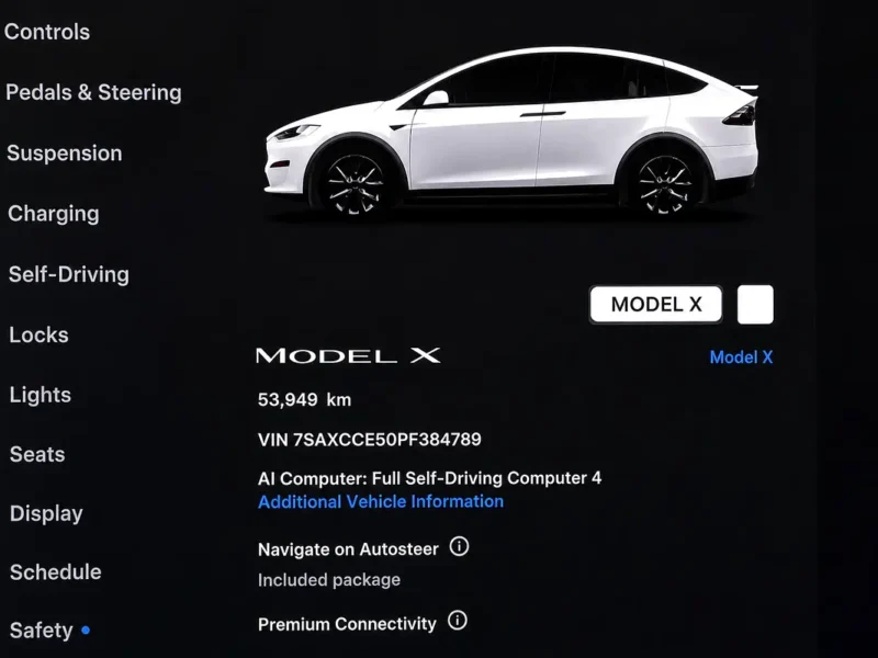 2023 Tesla Model X Long Range Electric Vehicle 550 - 650 KM Range White Beige SUV GCC Specs