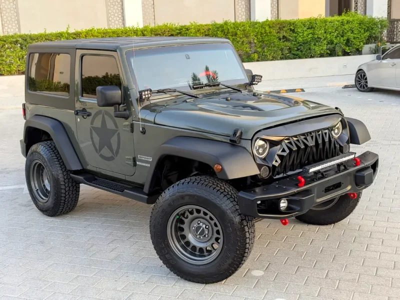 2015 Jeep Wrangler Sport 6 Cylinders Petrol Engine Green Red SUV GCC Specs