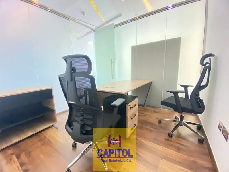 975 sqft WOW CHEAPEST OFFICE 975 SQFT Fully Fitted and furnished WITH 3 PARTITION AVAILABLE