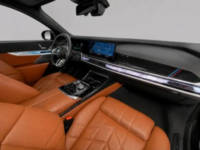 2023 BMW 7-Series 735i 6 Cylinders Petrol Engine Grey Brown Sedan GCC Specs Pristine Condition