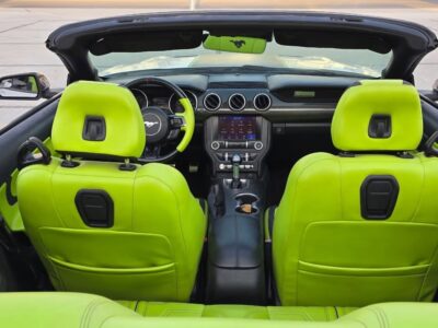 2021 Ford Mustang 2.3L EcoBoost Four-Cylinder Engine White Green Convertible American Specs