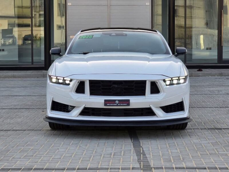 2025 Ford Mustang 2.3L EcoBoost Four-Cylinder Engine White Black Coupe American Specs
