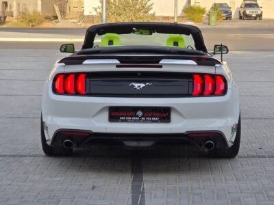 2021 Ford Mustang 2.3L EcoBoost Four-Cylinder Engine White Green Convertible American Specs