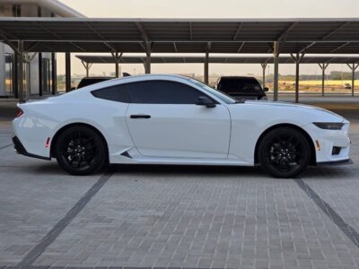 2025 Ford Mustang 2.3L EcoBoost Four-Cylinder Engine White Black Coupe American Specs