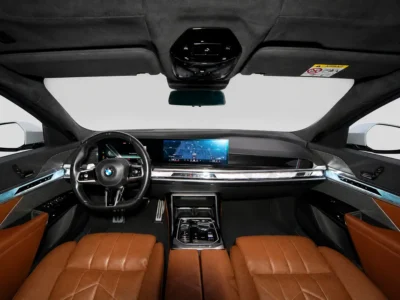 2023 BMW 7-Series 735i 6 Cylinders Petrol Engine Grey Brown Sedan GCC Specs Pristine Condition