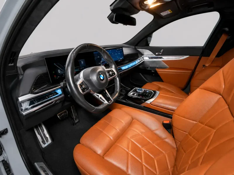 2023 BMW 7-Series 735i 6 Cylinders Petrol Engine Grey Brown Sedan GCC Specs Pristine Condition