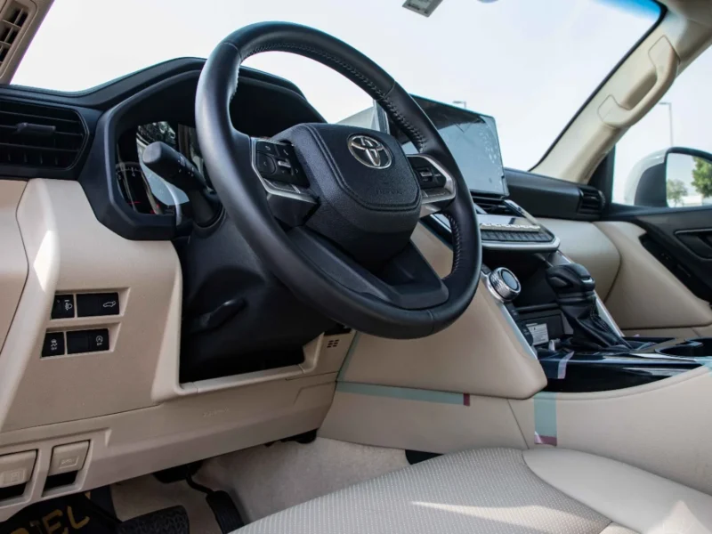 2023 Toyota Land Cruiser GXR 3.5L Twin‑Turbo V6 Petrol Engine White Beige SUV GCC Specs