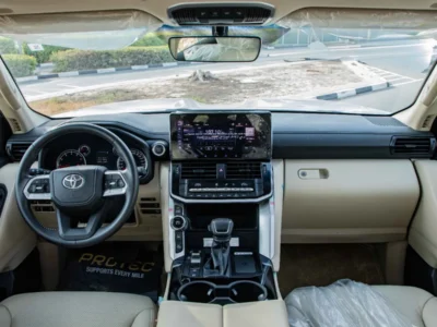 2023 Toyota Land Cruiser GXR 3.5L Twin‑Turbo V6 Petrol Engine White Beige SUV GCC Specs