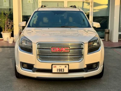 2014 GMC Acadia Denali 3.6 Litres V6 Petrol Engine White Black SUV GCC Specs Fully Loaded