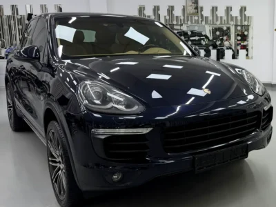 2015 Porsche Cayenne S 3.6 Litres V6 Twin-Turbo Petrol Engine Blue Beige SUV GCC Specs