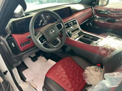 2026 Nissan Patrol PLATINUM 3.5 Litres V6 Petrol Engine White Red SUV GCC Specifications