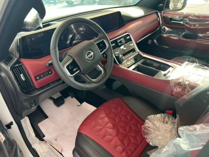 2026 Nissan Patrol PLATINUM 3.5 Litres V6 Petrol Engine White Red SUV GCC Specifications