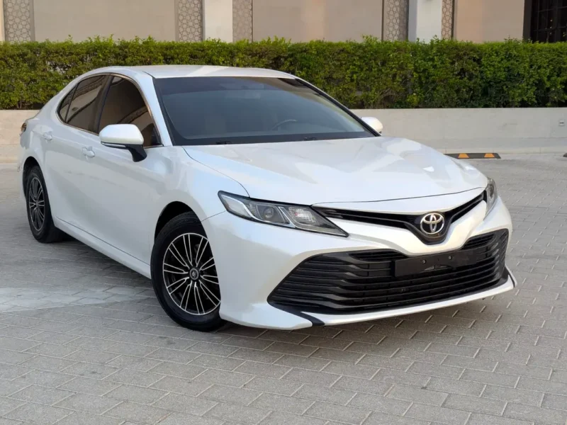 2020 Toyota Camry S Plus 4 Cylinders Petrol Engine White Beige Sedan GCC Specs Premium Condition