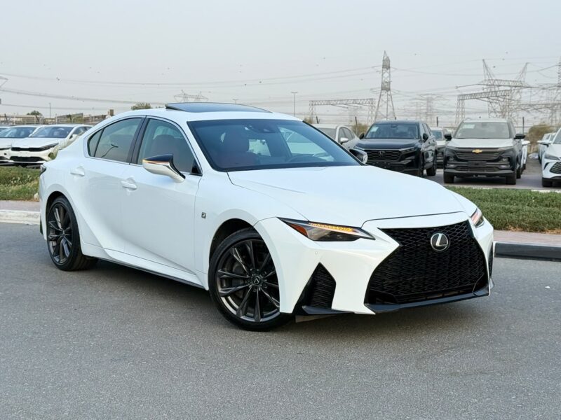 2024 LEXUS IS 350 F-SPORT 3.5 Litres V6 Petrol Engine White Red Sedan American Specs