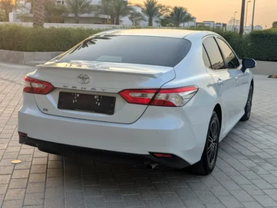 2020 Toyota Camry S Plus 4 Cylinders Petrol Engine White Beige Sedan GCC Specs Premium Condition
