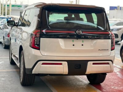2026 Nissan Patrol PLATINUM 3.5 Litres V6 Petrol Engine White Red SUV GCC Specifications