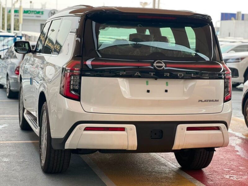 2026 Nissan Patrol PLATINUM 3.5 Litres V6 Petrol Engine White Red SUV GCC Specifications