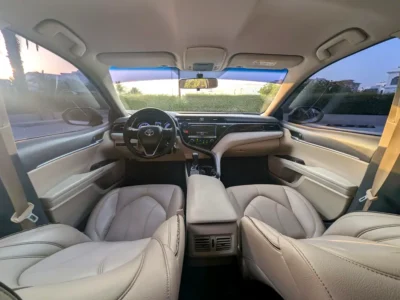 2020 Toyota Camry S Plus 4 Cylinders Petrol Engine White Beige Sedan GCC Specs Premium Condition