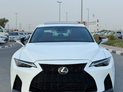 2024 LEXUS IS 350 F-SPORT 3.5 Litres V6 Petrol Engine White Red Sedan American Specs