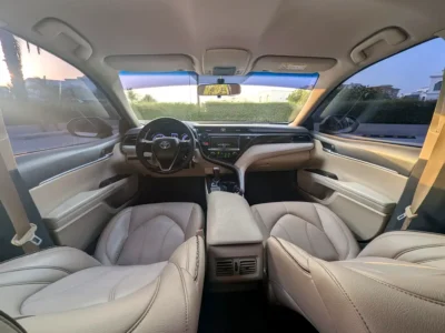 2020 Toyota Camry S Plus 4 Cylinders Petrol Engine White Beige Sedan GCC Specs Premium Condition