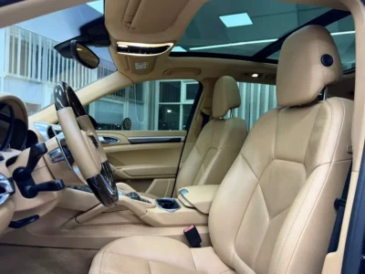 2015 Porsche Cayenne S 3.6 Litres V6 Twin-Turbo Petrol Engine Blue Beige SUV GCC Specs